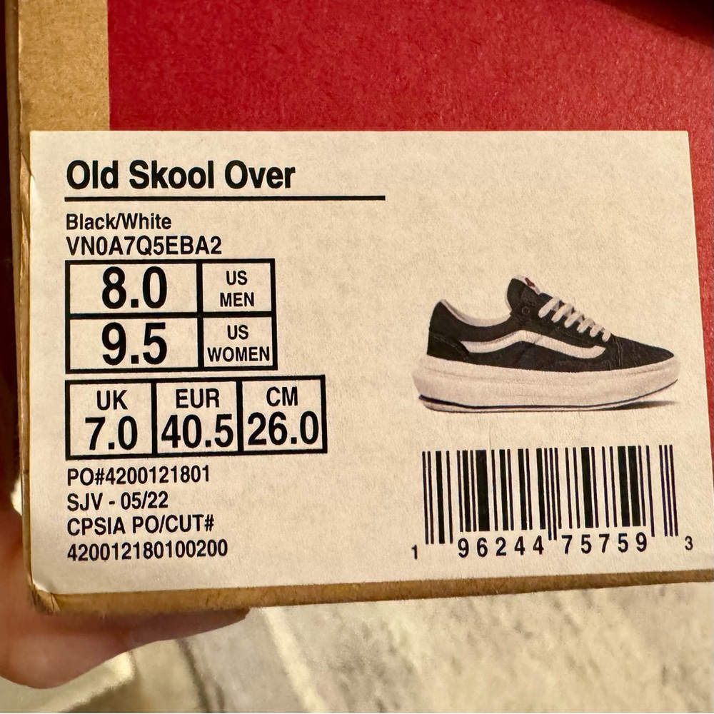 Vans Old Skool Over Black and White Sneakers
